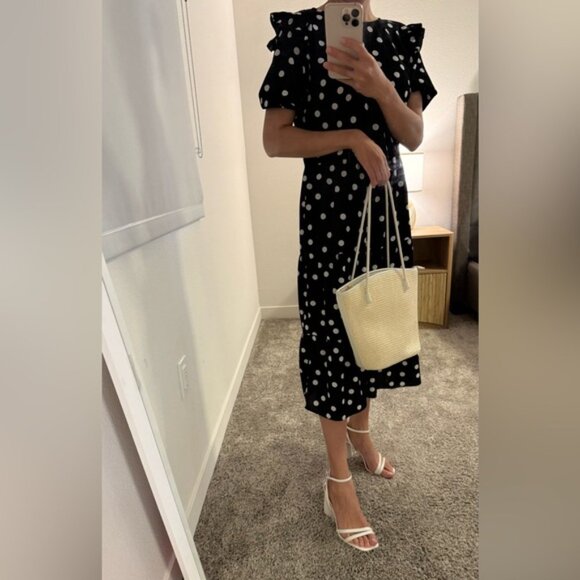 H&M Black and White Polka Dot Maxi Dress - Picture 5 of 5